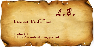 Lucza Beáta névjegykártya